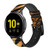 CA0528 Tiger Stripes Graphic Printed Leather & Silicone Smart Watch Band Strap For Samsung Galaxy Watch, Gear, Active