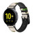 CA0568 Vintage Pink Rose Leather & Silicone Smart Watch Band Strap For Samsung Galaxy Watch, Gear, Active