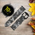 CA0653 Urban Black Camo Camouflage Leather & Silicone Smart Watch Band Strap For Samsung Galaxy Watch, Gear, Active