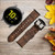 CA0708 Fish Tattoo Leather Graphic Print Leather & Silicone Smart Watch Band Strap For Samsung Galaxy Watch, Gear, Active