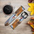 CA0050 Fox Leather & Silicone Smart Watch Band Strap For Garmin Smartwatch