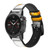 CA0300 Beer Glass Leather & Silicone Smart Watch Band Strap For Garmin Smartwatch