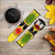 CA0322 Funny Pineapple Sunglasses Kiss Leather & Silicone Smart Watch Band Strap For Garmin Smartwatch