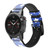 CA0337 Star Pattern Leather & Silicone Smart Watch Band Strap For Garmin Smartwatch