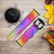 CA0342 Tie Dye Color Leather & Silicone Smart Watch Band Strap For Garmin Smartwatch