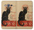 S2739 Chat Noir Black Cat Vintage Case For Samsung Galaxy J3 (2016)