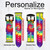 CA0484 Tie Dye Swirl Color Leather & Silicone Smart Watch Band Strap For Garmin Smartwatch
