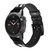 CA0506 Vintage Director Clapboard Leather & Silicone Smart Watch Band Strap For Garmin Smartwatch
