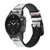 CA0507 Bloody Marble Leather & Silicone Smart Watch Band Strap For Garmin Smartwatch