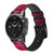 CA0677 Zodiac Red Galaxy Leather & Silicone Smart Watch Band Strap For Garmin Smartwatch