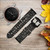 CA0726 Blackboard Science Leather & Silicone Smart Watch Band Strap For Garmin Smartwatch