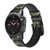 CA0763 Biohazard Zombie Hunter Graphic Leather & Silicone Smart Watch Band Strap For Garmin Smartwatch