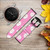 CA0792 Pink Floral Pattern Leather & Silicone Smart Watch Band Strap For Garmin Smartwatch