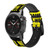CA0804 Gamer Work Leather & Silicone Smart Watch Band Strap For Garmin Smartwatch