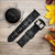 CA0841 Dark Gothic Lion Leather & Silicone Smart Watch Band Strap For Garmin Smartwatch