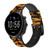 CA0074 Tiger Skin Graphic Print Leather & Silicone Smart Watch Band Strap For Fossil Smartwatch