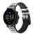 CA0175 Snowy Owl White Owl Leather & Silicone Smart Watch Band Strap For Fossil Smartwatch