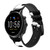 CA0229 Seamless Cow Pattern Leather & Silicone Smart Watch Band Strap For Fossil Smartwatch