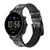 CA0360 Black Marble Graphic Printed Leather & Silicone Smart Watch Band Strap For Fossil Smartwatch