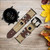 CA0455 Cute Cartoon Raccoon Leather & Silicone Smart Watch Band Strap For Fossil Smartwatch