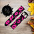 CA0512 Pink Lips Kisses on Black Leather & Silicone Smart Watch Band Strap For Fossil Smartwatch