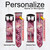 CA0559 Pink Marble Graphic Printed Leather & Silicone Smart Watch Band Strap For Fossil Smartwatch