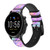 CA0742 Digital Art Colorful Liquid Leather & Silicone Smart Watch Band Strap For Fossil Smartwatch