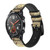 CA0040 Bible Page Leather & Silicone Smart Watch Band Strap For Wristwatch Smartwatch