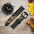 CA0052 Gold Dragon Leather & Silicone Smart Watch Band Strap For Wristwatch Smartwatch
