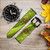 CA0097 Green Snake Leather & Silicone Smart Watch Band Strap For Wristwatch Smartwatch