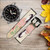 CA0116 Japan Art Kimono Leather & Silicone Smart Watch Band Strap For Wristwatch Smartwatch