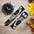 CA0150 Smile Bullet Gun Leather & Silicone Smart Watch Band Strap For Wristwatch Smartwatch