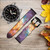 CA0217 Nebula Rainbow Space Leather & Silicone Smart Watch Band Strap For Wristwatch Smartwatch