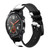 CA0229 Seamless Cow Pattern Leather & Silicone Smart Watch Band Strap For Wristwatch Smartwatch