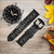 CA0247 Spider Web Leather & Silicone Smart Watch Band Strap For Wristwatch Smartwatch