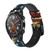 CA0276 Old American Flag Leather & Silicone Smart Watch Band Strap For Wristwatch Smartwatch