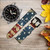 CA0276 Old American Flag Leather & Silicone Smart Watch Band Strap For Wristwatch Smartwatch