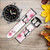 CA0281 Plum Blossom Leather & Silicone Smart Watch Band Strap For Wristwatch Smartwatch