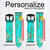 CA0291 Turquoise Gemstone Texture Graphic Printed Leather & Silicone Smart Watch Band Strap For Wristwatch Smartwatch
