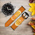 CA0339 Orange Fruit Leather & Silicone Smart Watch Band Strap For Wristwatch Smartwatch