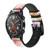 CA0547 Sweet Flower Painting Leather & Silicone Smart Watch Band Strap For Wristwatch Smartwatch