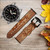 CA0571 Red Dragon Tattoo Leather & Silicone Smart Watch Band Strap For Wristwatch Smartwatch