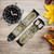CA0583 Antique Bracket Clock Leather & Silicone Smart Watch Band Strap For Wristwatch Smartwatch