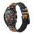 CA0648 Colorful Pattern Leather & Silicone Smart Watch Band Strap For Wristwatch Smartwatch