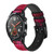 CA0677 Zodiac Red Galaxy Leather & Silicone Smart Watch Band Strap For Wristwatch Smartwatch