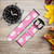 CA0792 Pink Floral Pattern Leather & Silicone Smart Watch Band Strap For Wristwatch Smartwatch