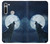 S3693 Grim White Wolf Full Moon Case For Motorola Moto G8