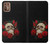 S3753 Dark Gothic Goth Skull Roses Case For Motorola Moto G9 Plus