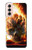 S0863 Hell Fire Skull Case For Samsung Galaxy S21 5G