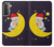 S2849 Cute Sleepy Owl Moon Night Case For Samsung Galaxy S21 5G